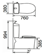 アメージュZ便器（フチレス）ECO5 手洗い付  YBC-ZA10S＋YDT-ZA180E+CW-KA21(ウォシュレット)（LIXIL）